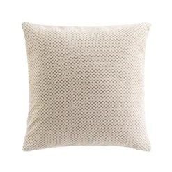 douceur d'intu017drieur Coussin carré flanelle relief (45 x 45 cm) Java Ecru Best
