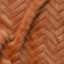 EMINZA Coussin carré flanelle (45 x 45 cm) Zag Cuivre Outlet