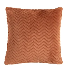 EMINZA Coussin carré flanelle (45 x 45 cm) Zag Cuivre Outlet