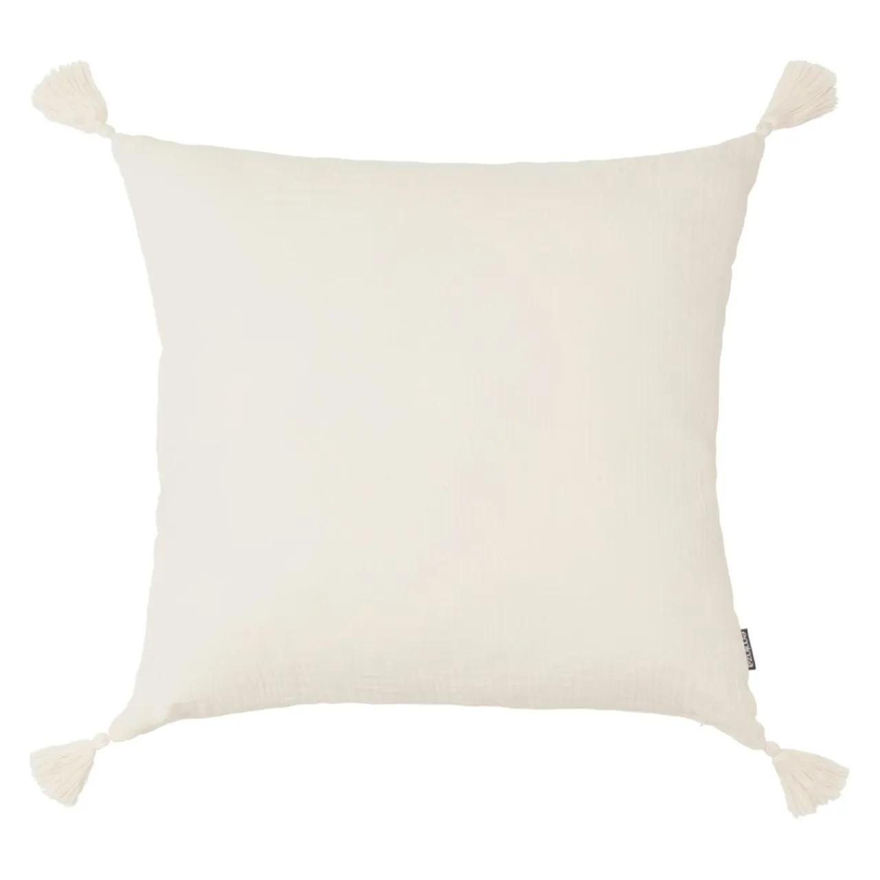EMINZA Coussin carré gaze de coton (60 x 60 cm) Gaïa pampa Beige Hot