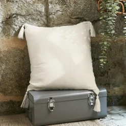 EMINZA Coussin carré gaze de coton (40 x 40 cm) Gaïa pampa Beige Hot