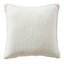 EMINZA Coussin carré gaze de coton (45 x 45 cm) Gaïa vichy Beige Hot