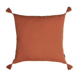EMINZA Coussin carré gaze de coton (60 x 60 cm) Gaïa Terracotta Sale