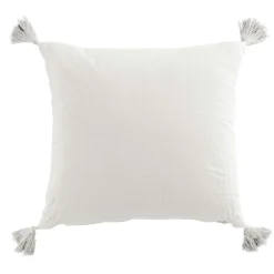 EMINZA Coussin carré gaze de coton (40 x 40 cm) Gaïa chantilly Blanc Best