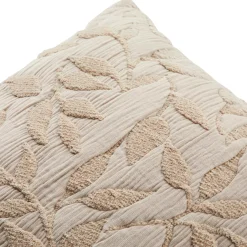 Atmosphera, cru017dateur d'intu017drieur Coussin carré gaze de coton (50 x 50 cm) Letho Beige Discount
