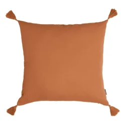 EMINZA Coussin carré gaze de coton (60 x 60 cm) Gaïa Abricot