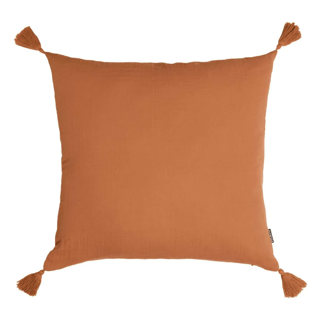EMINZA Coussin carré gaze de coton (60 x 60 cm) Gaïa Abricot