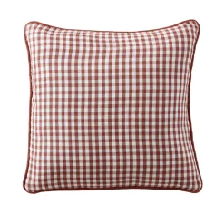 EMINZA Coussin carré gaze de coton (45 x 45 cm) Gaïa vichy Terracotta