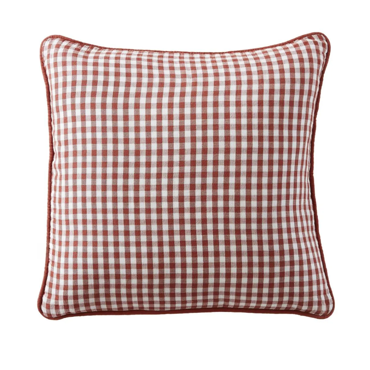 EMINZA Coussin carré gaze de coton (45 x 45 cm) Gaïa vichy Terracotta