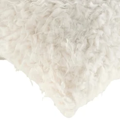 douceur d'intu017drieur Coussin carré imitation fourrure (45 x 45 cm) Mouton Ecru Clearance