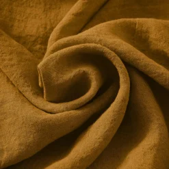 EMINZA Coussin carré lin lavé (45 cm) Louise Caramel