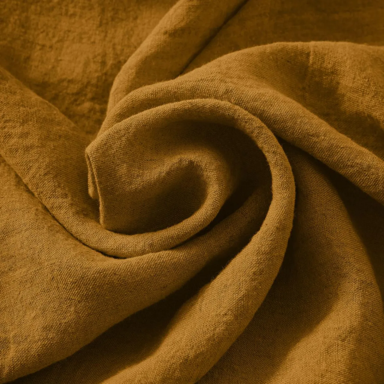 EMINZA Coussin carré lin lavé (45 cm) Louise Caramel