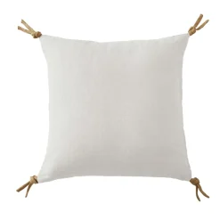 EMINZA Coussin carré lin lavé (45 cm) Louise Blanc Sale