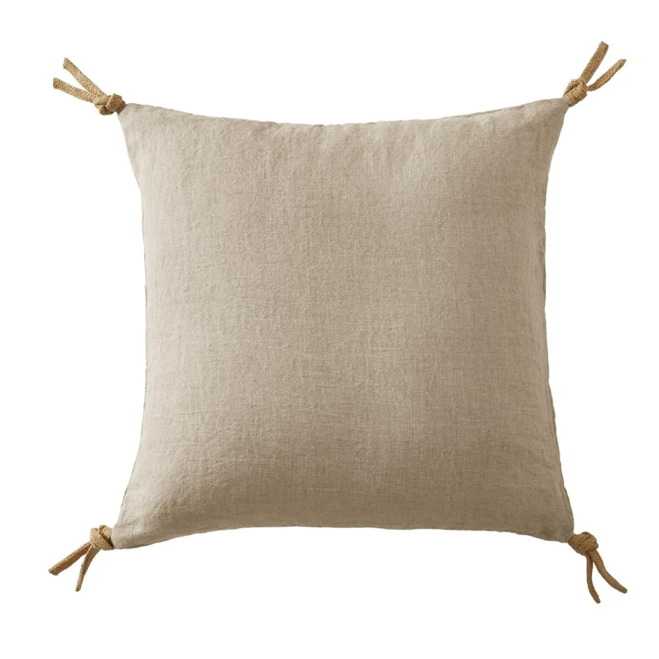 EMINZA Coussin carré lin lavé (45 cm) Louise Beige Clearance