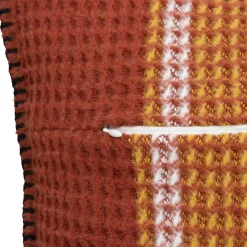 Atmosphera, cru017dateur d'intu017drieur Coussin carré nid d'abeille (45 x 45 cm) Owen Terracotta Discount