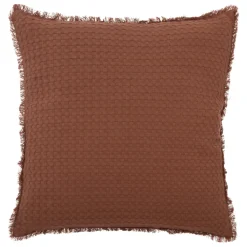 ATMOSPHERA Coussin carré nid d'abeille (45 x 45 cm) Widdy Terracotta Outlet