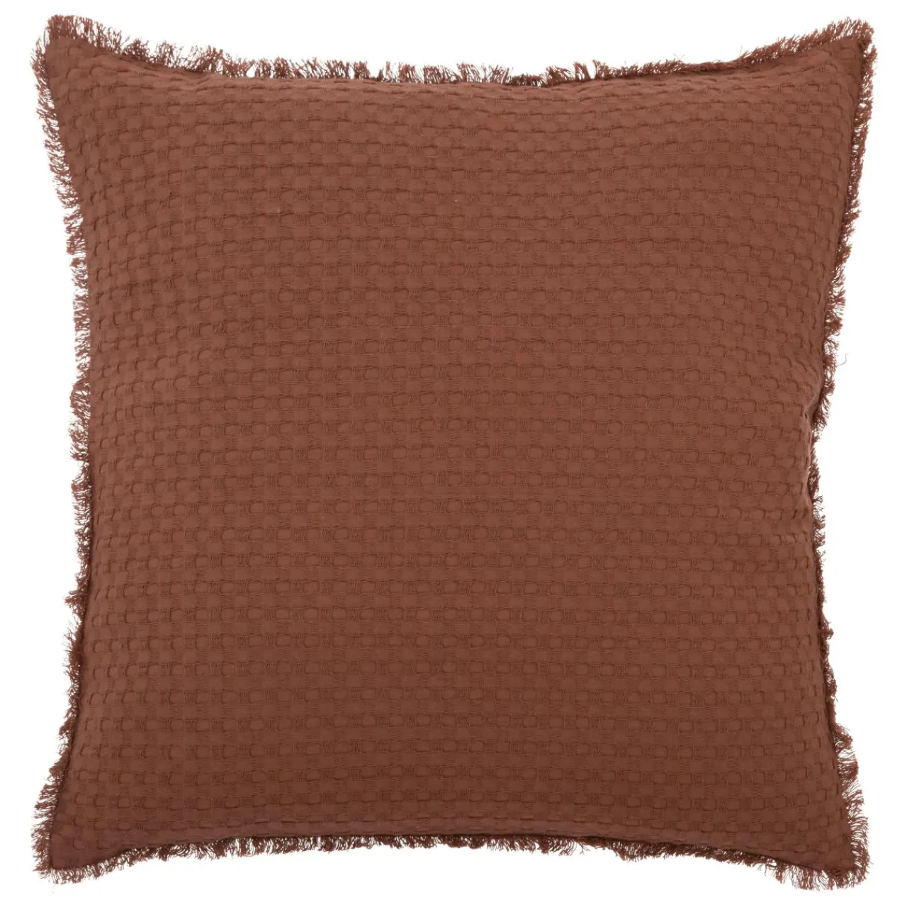 ATMOSPHERA Coussin carré nid d'abeille (45 x 45 cm) Widdy Terracotta Outlet