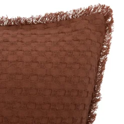 ATMOSPHERA Coussin carré nid d'abeille (45 x 45 cm) Widdy Terracotta Outlet
