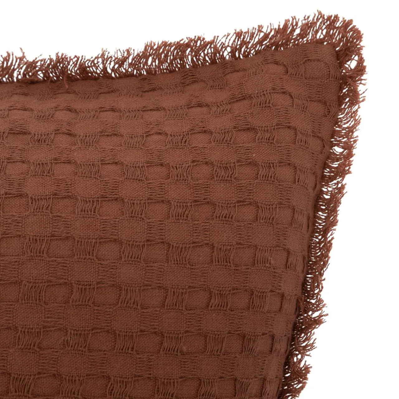 ATMOSPHERA Coussin carré nid d'abeille (45 x 45 cm) Widdy Terracotta Outlet