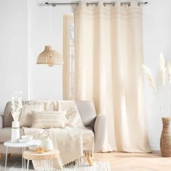 DOUCEUR D'INTERIEUR Coussin carré polycoton (40 x 40 cm) Doreline Ecru Online
