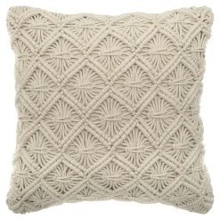 ATMOSPHERA Coussin carré polycoton (40 x 40 cm) Macram Beige Best