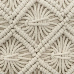 ATMOSPHERA Coussin carré polycoton (40 x 40 cm) Macram Beige Best