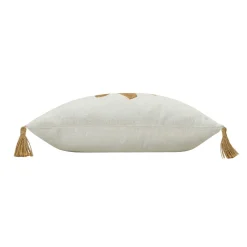 DOUCEUR D'INTERIEUR Coussin carré pompons (45 x 45 cm) Théa Marron Online
