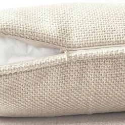 EMINZA Coussin carré tissé (45 x 45 cm) Alba grège Beige Discount