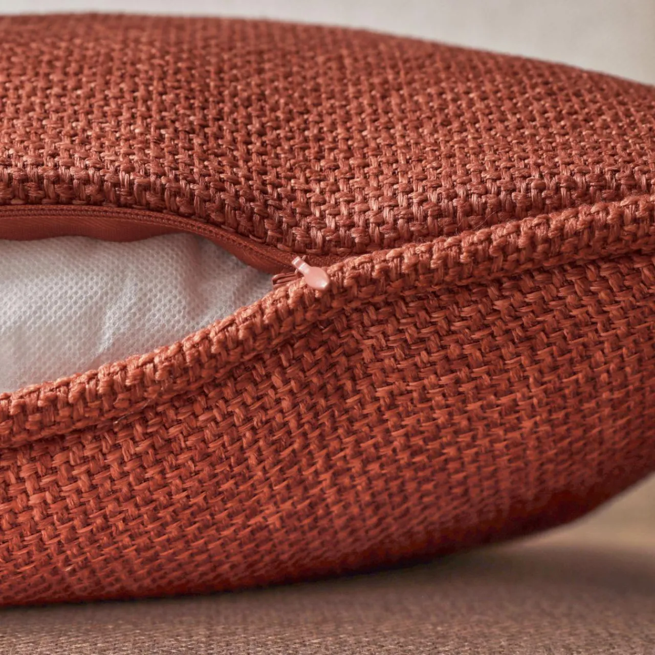 EMINZA Coussin carré tissé (45 x 45 cm) Alba Terracotta Outlet