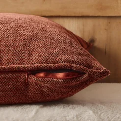EMINZA Coussin carré tissé (45 x 45 cm) Magnus Terracotta Sale