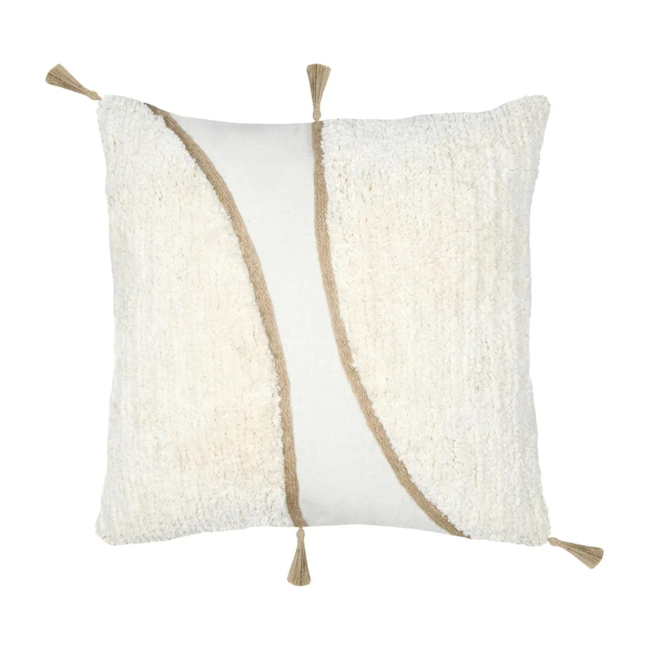 STOF Coussin carré tufté (45 x 45 cm) Blokken Ecru Hot