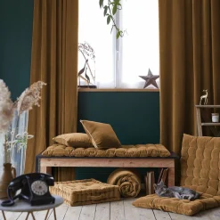 EMINZA Coussin carré velours de coton (45 x 45 cm) Victor Camel Hot