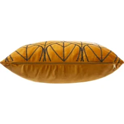 ATMOSPHERA Coussin carré velours (40 x 40 cm) Charly Jaune ocre Discount