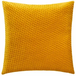 ATMOSPHERA Coussin carré velours (40 x 40 cm) Dolce Jaune ocre Outlet
