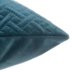 ATMOSPHERA Coussin carré velours (40 x 40 cm) Dolce Bleu canard