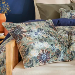 EMINZA Coussin carré velours (50 x 50 cm) Dolores Vert New