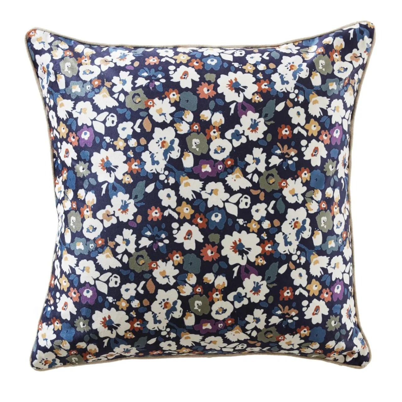 EMINZA Coussin carré velours (50 x 50 cm) Dolores Bleu Hot