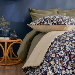 EMINZA Coussin carré velours (50 x 50 cm) Dolores Bleu Hot
