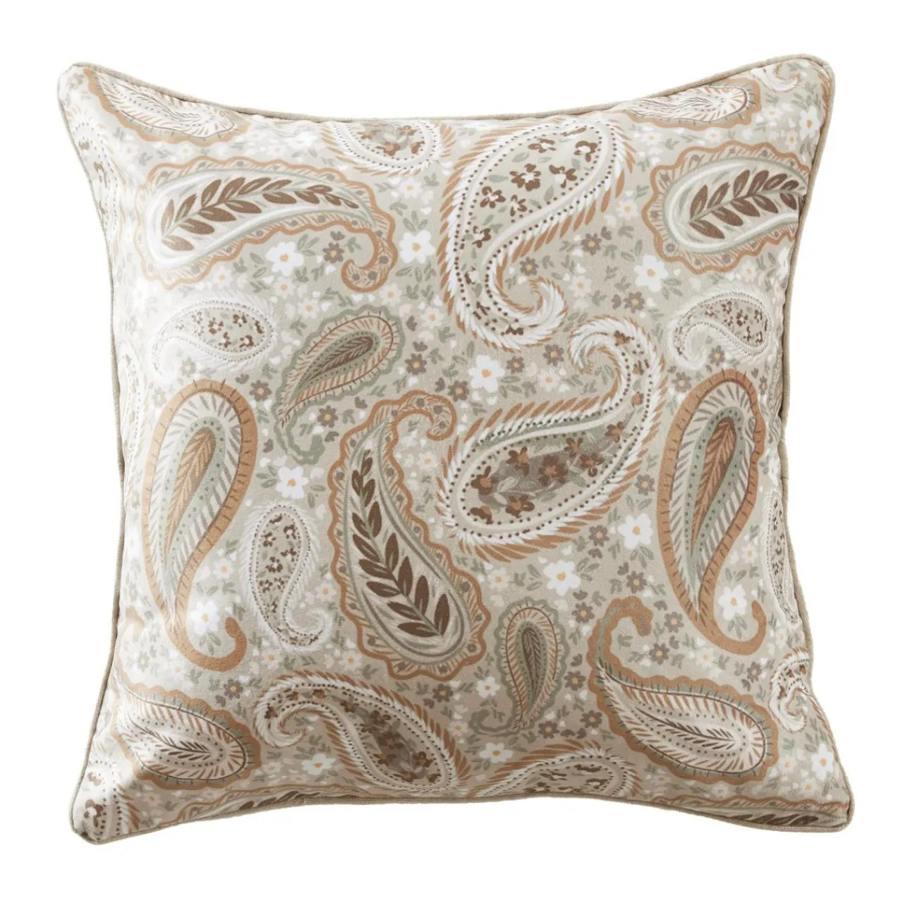 EMINZA Coussin carré velours (50 x 50 cm) Dolores Beige Outlet