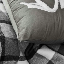 douceur d'intu017drieur Coussin carré velours (45 x 45 cm) Vik Gris Anthracite New
