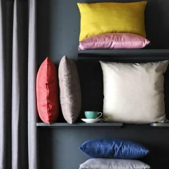 LOVELY CASA Coussin carré (50 x 50 cm) Béa Bleu canard Best
