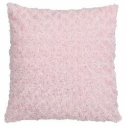 ATMOSPHERA Coussin carré (45 x 45 cm) Bouclée Rose Rose poudré