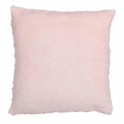 ATMOSPHERA Coussin carré (45 x 45 cm) Bouclée Rose Rose poudré