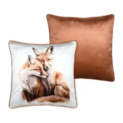 STOF Coussin carré (50 x 50 cm) Faune Orange