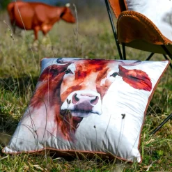 STOF Coussin carré (50 x 50 cm) Fernande Marron Cognac Sale