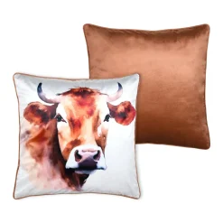 STOF Coussin carré (50 x 50 cm) Fernande Marron Cognac Sale