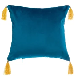 ATMOSPHERA Coussin carré (40 x 40 cm) Glitter Bleu canard