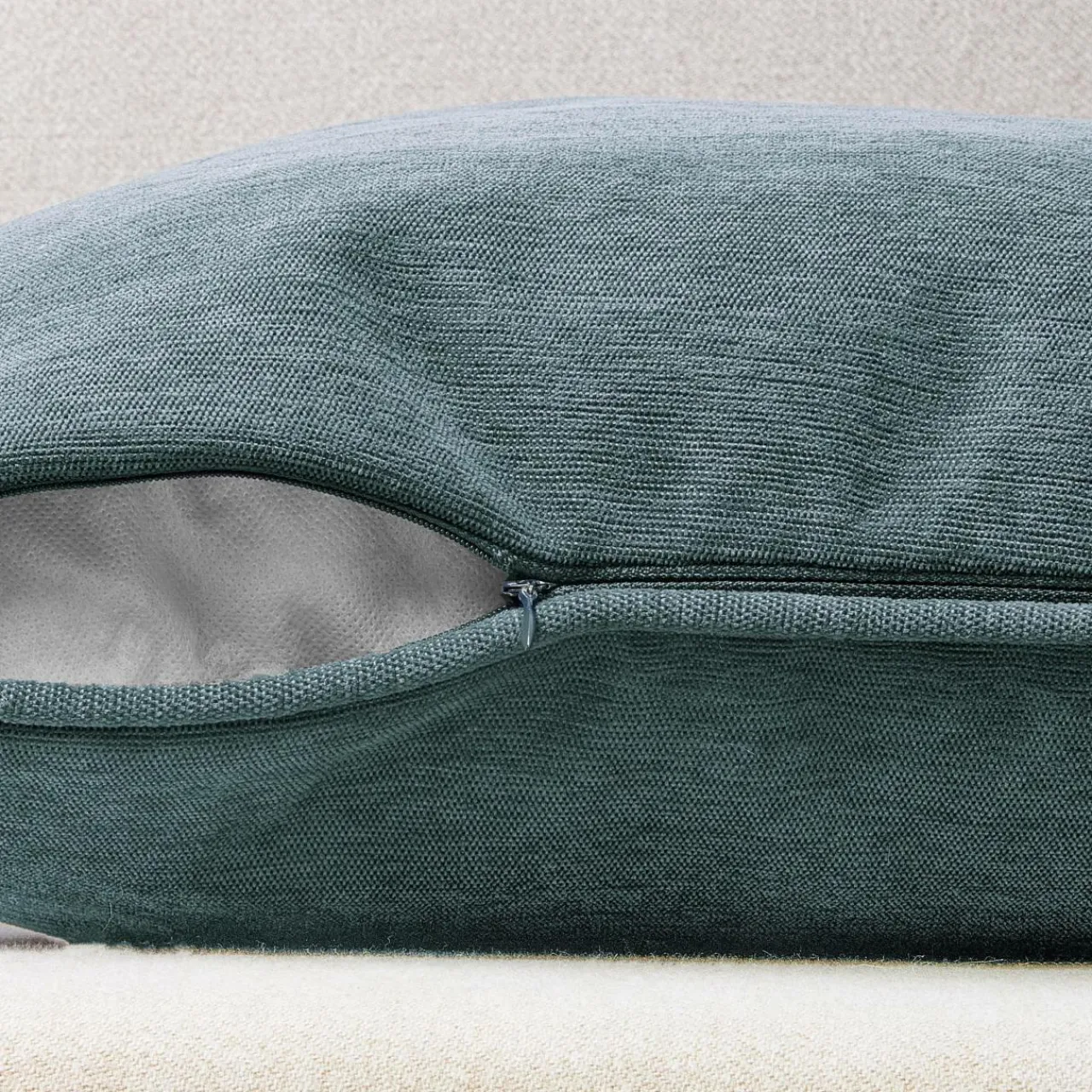 EMINZA Coussin carré (50 x 50 cm) Minuit Gris bleu Sale