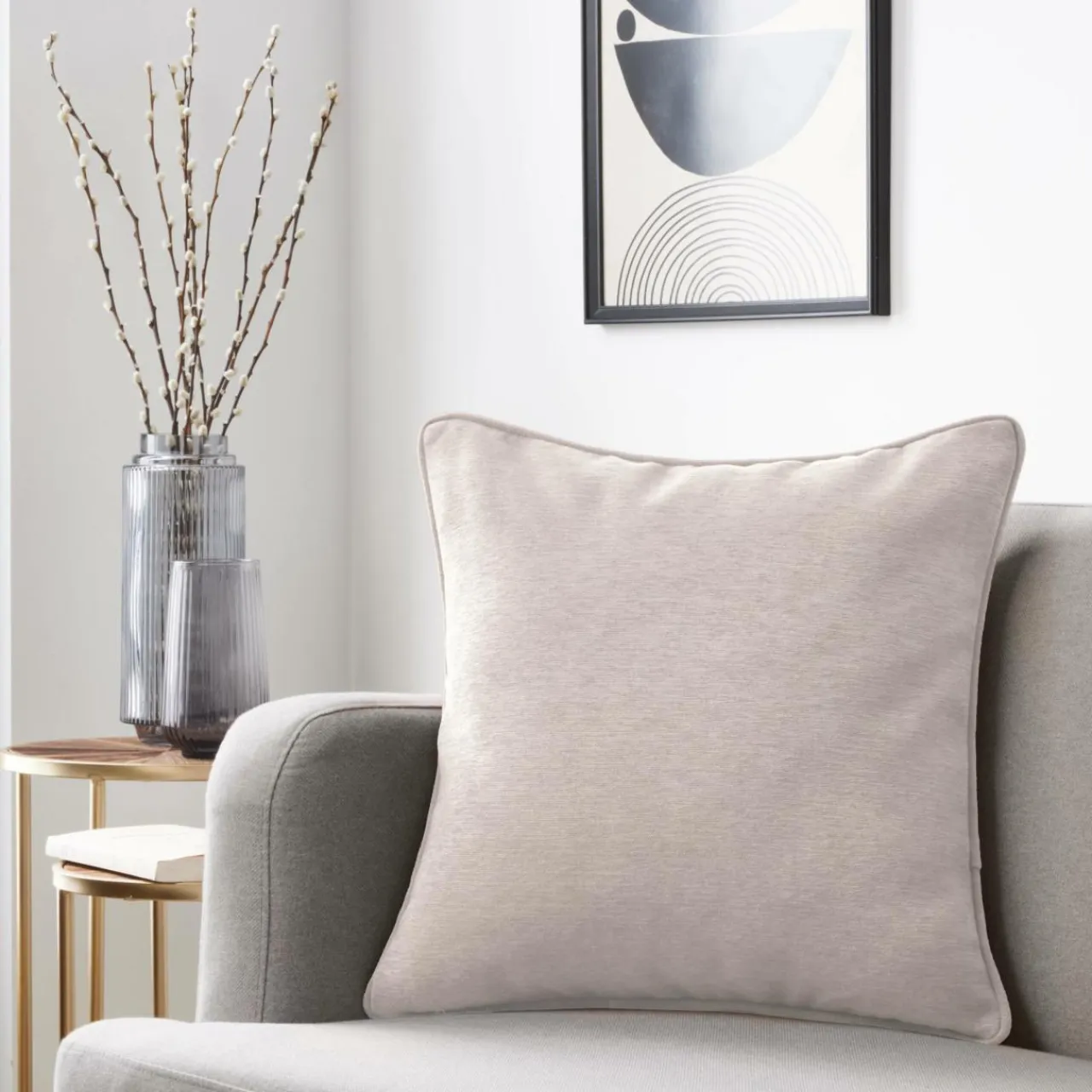 EMINZA Coussin carré (50 x 50 cm) Minuit Taupe Online