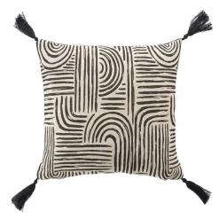 DOUCEUR D'INTERIEUR Coussin carré (45 x 45 cm) Pandore Noir New